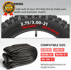 2 75 3 00-21  Dirt Bike Inner Tube  90 90-21 80 100-21 Heavy Duty