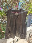 First Vest Mens Sz 64 Black Leather Biker Motorcycle Harley Davidson Patch