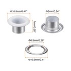 100pcs Grommets Eyelets 1 4 Inch  6mm  Hole Self Backing Eyelet White