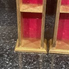 Vtg Set Of Decorative Wood Red Velvet Wall Tabletop Curio Display Case Japan 17   