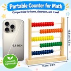 Wooden Abacus For Kids Math - 50 Beads Counting Toy  Color Counters For Kids 3-5