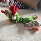 Meanies Splat In The Hat Green Beanbag Plush W  Santa Hat Vintage 2000 Mpn