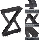 16 Inch Metal Bench Coffee Table Legs  Set Of 2  Black New