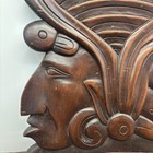 Vtg Hand-carved South American Tribal Wall Hanging 14   x17   head Native Honduras