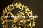 8 2  Old Tibet Buddhism Bronze Gilt 6 Arms Mahakala Wrathful Deity Buddha Statue