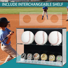 Acrylic Baseball Display Case Wall Holder Clear Ring Shelves Dual Function For