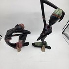 Set Of 2 Africa Black African Woman Figurines 11  And 15  Sculpture Decorative