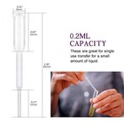 0 2ml Clear Mini Plastic Transfer Pipettes Disposable Liquid Droppers Set