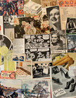 Lot 100  Vintage Antique Ephemera 1930s  small Ads   Cutouts collage scrapbook 