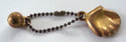 Vtg Goldtone Lightweight Baseball Keychain Glove ball Sports Collectible