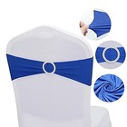 Tvoip 10pcs Chair Cover Stretch Band With Buckle Slider Sashes Bow Wedding Ba   