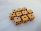Lot Of 10 - Vintage Butterscotch Bakelite Dice 5 8 