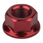 Mcs Bmx Steel Ed Plated 3 8  X 26 Tpi Axle Nuts Pair Red