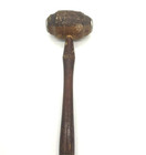       Vintage Narrow Faced Wooden Gavel W  Metal Ends 8  X 3 