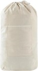 Canvas Laundry Bag Washable Laundry Backpack Adjustable Straps Large Front
