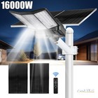 Commercial 99000000lm Solar Street Light Outdoor Road Area Lamp Remote   Sensor