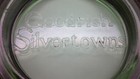 Vintage B f  Goodrich Tire Co Advertising Ash Tray Uv Reactive Glass 1930 s Era