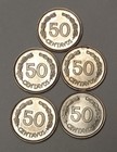 Ecuador 50 Centavos 1963 Uncirculated  one Group Of 5 Coins 