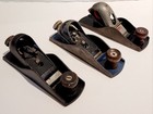  3  Vtg 7  Smooth Bottom Block Planes  1 Stanley  1 Unmarked  1  made In Usa 