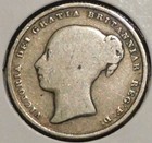 British Silver Shilling - 1839  early Date  - Queen Victoria