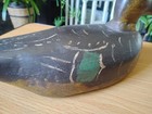 Vintage Hand Carved Wooden Duck Decoy Rustic Folk Art Waterfowl  15 
