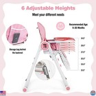 Baby Joy High Chair For Babies   Toddlers  Foldable Highchair With Adjustable
