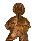 Vintage antique  Mucision 13    Tall 5 2 X 4 3 4     Basehand-carved Wooden Figurine