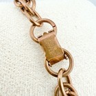 Vintage Solid Copper Byzantine Chain Link Bracelet Unisex Signed 7    Jewelry