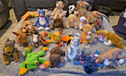 Ty Beanie Babies Lot Of 24 In Photo   Vintage Stuffed Animals W Tags 1990s Plush