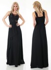 Women Dress Maxi Evening Cocktail Dress With Embroidery And Decorative Pearls