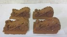 4 Plaster  Antique 1890   s Architectural Acanthus Leaf Detailed Salvaged Corbels 