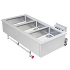 Stainless Steel Three Pan Insulated Drop-in Hot Food Well - 208 240v