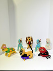 Vtg Lot Of 7 Dakin Dream Pets  04 Reissue Velveteen Turtle Cat Ladybug Lion Lamb