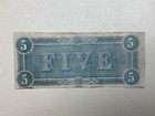  1864 Confederate States Of America  5 Five Dollars - Civil War Note