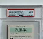 Psa 8 - 1983 David Bowie Japan Concert Ticket Stub