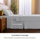 Mellanni Bed Skirt 15-inch Tailored Drop Pleated Bed Frame And Box Spring Cover