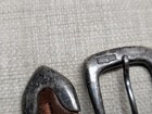 Vintage Polo By Ralph Lauren Leather Belt 34 Brown Sterling Silver Buckle Tip
