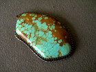 1978 Shepler Southwestern Native American Navajo Turquoise Sterli Silver Pendant