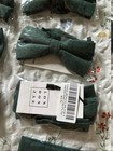 London Jae Boys Green Solid Cotton Pre-tied Bow Tie   Pocket Square Set