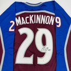 Autographed signed Nathan Mackinnon Colorado Maroon Hockey Jersey Jsa Coa