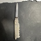 Silver Metal Handle Mini Folding Pocketknife  Stainless Pen Blade  Slipjoint