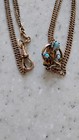 Antique Victorian S d  Slide Chain With Opals And Seed Pearls 