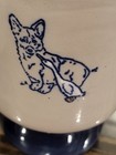 Vintage Welsh Corgi Louisville Stoneware Pottery 2 Mugs Corgi With White Duck