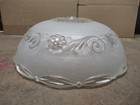 Vintage Glass Light Lamp Shade Globe Bowl Round 1 Center Hole Art Deco