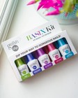 5 Piece Nail Dipping System Set With Prep Base Top Coat And Brush Restorer