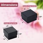 Wholesale Black Ring Gift Box With Foam And Velvet Insert 1 5 X 1 5 X 1 25 Inch