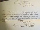 Antique Ephemera 1838 Us Navy Yard Ny Letter Document Us Brig Pioneer Sea Cruise