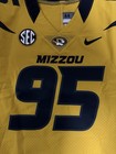 Game Worn Men s Nike White Missouri Mizzou Tigers Used Football Jersey Sz 44  95