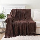  Home Dark Brown Throw Blanket For Couch  Super Soft Cozy