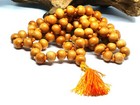 Sandalwood Mala Necklace 108 Beads Meditation Prayer Knotted Real Sacred Wood